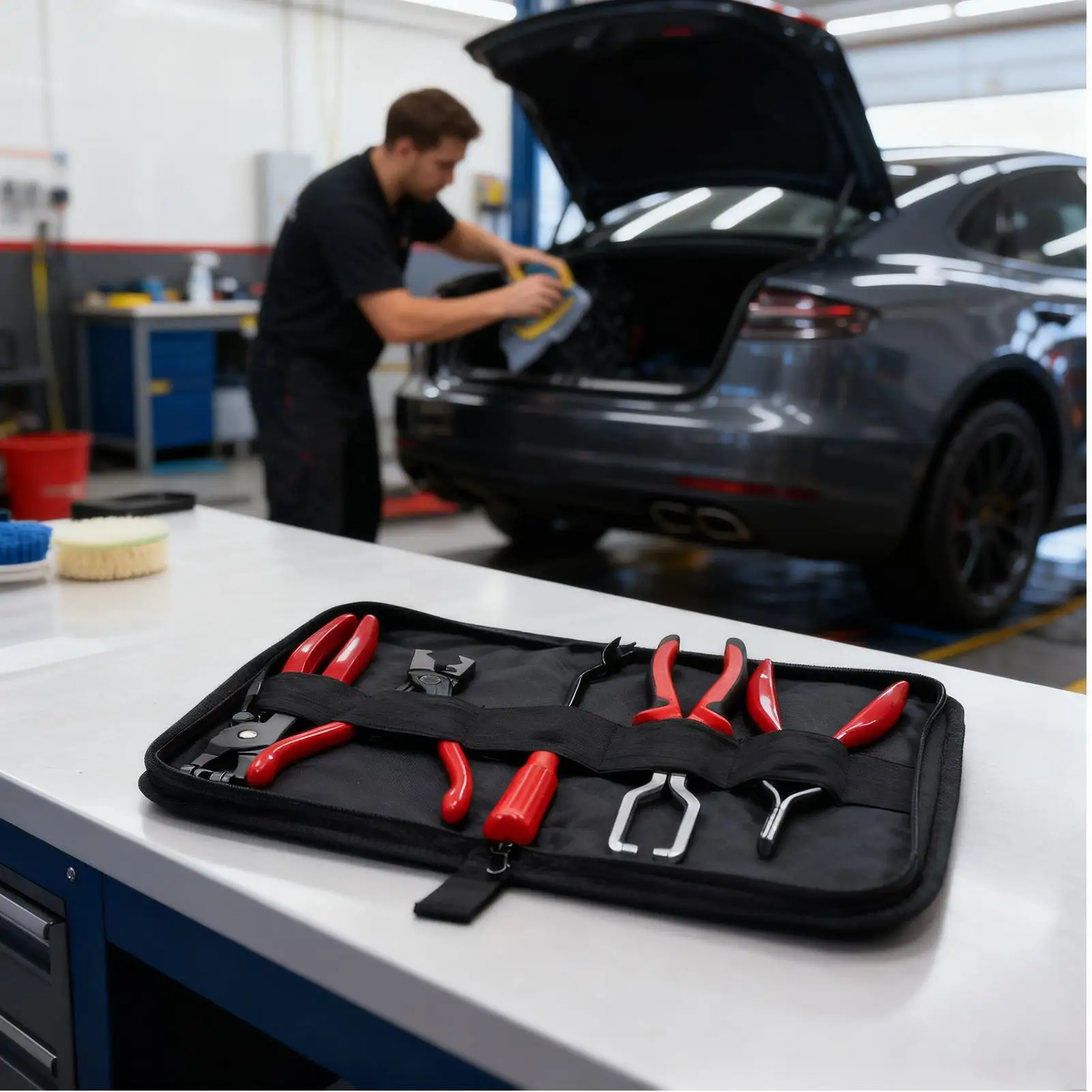 

Hose Clamp Pliers Heavy Duty Steel Removal Tool 5 Pieces Car Water Hose Pliers for Truck Automotive Vehicle SUV Sedan Pickup