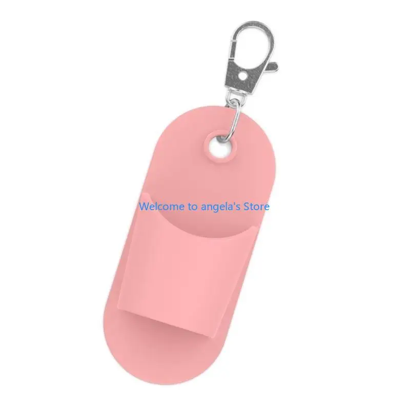 X4YC حامل قلم من السيليكون للرقبة حامل قلم رصاص لحامل الشارة أو حبل الرقبة