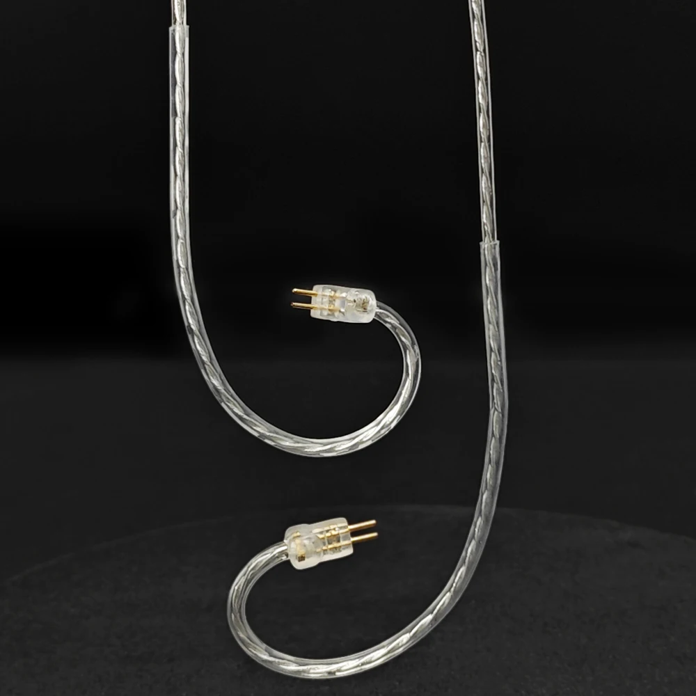 Cavo per auricolari Milo 2,5/3,5/4,4 mm MMCX/0,78 2 pin/QDC rame placcato argento Sostituisci il cavo bilanciato di aggiornamento
