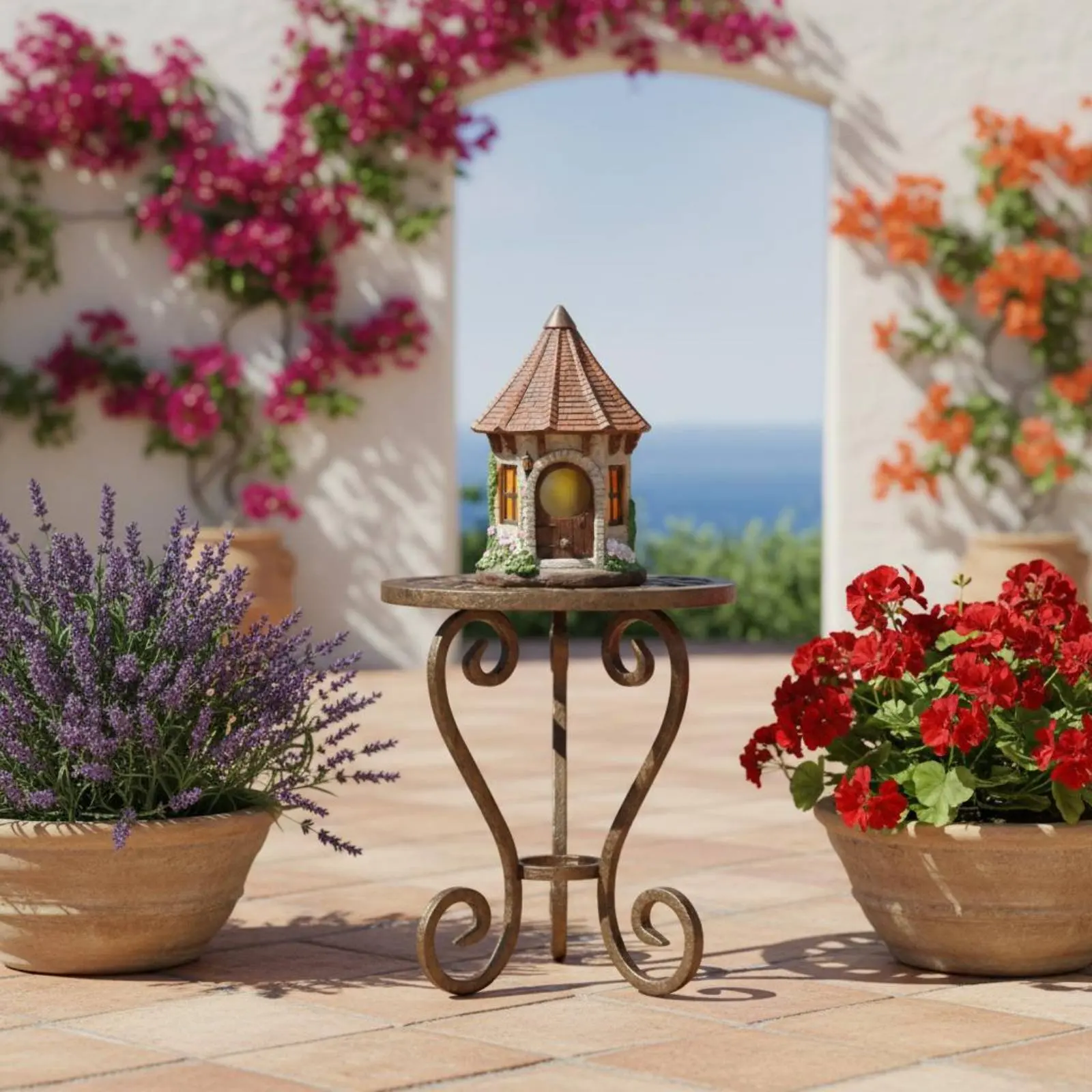 

Stone Structure Birdhouse Long-Lasting Resin Birdhouse Outdoor Ornament Garden Accent Nest Box Waterproof for Patio