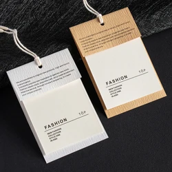 Fashion White Hang Tag for Clothing Collar Lables Making Spot Women's Dress Design