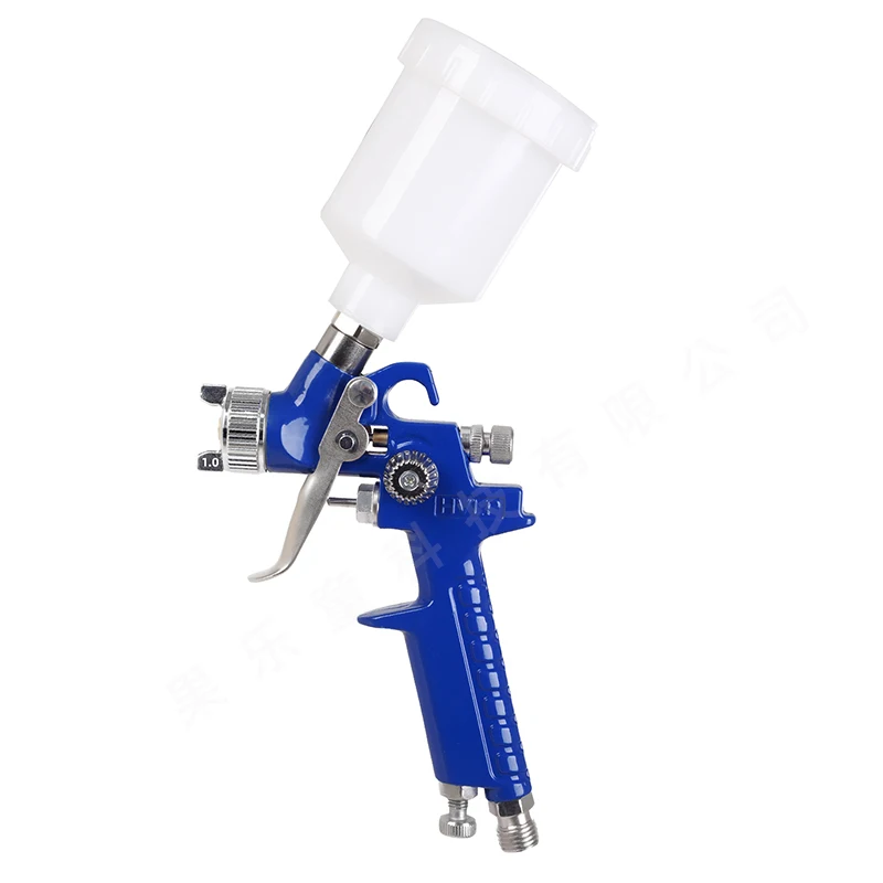 1.0mm 노즐 HVLP 미니 공압 스프레이 건 125ml 자동차 도색 수리용 중력식 에어 스프레이 페인트 건 H-2000A