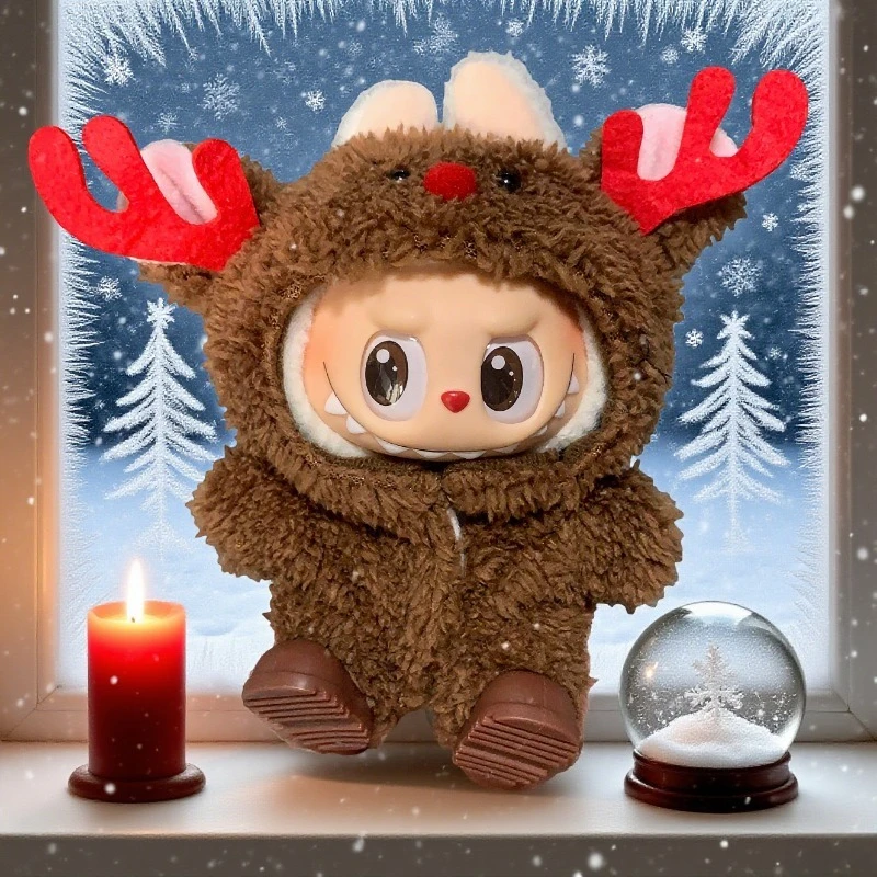 

Аксессуары Labubu, одежда, подходящая для V1 V2 V3, Labubu, рождественский комплект с оленями, Labubu, красная одежда, рождественский модный подарок