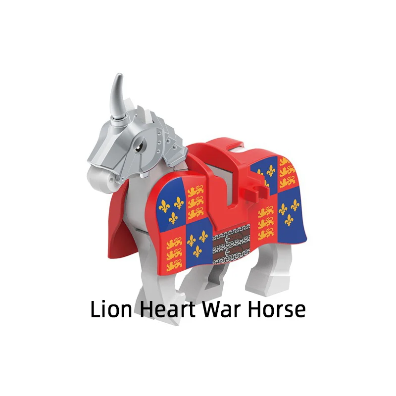 El corazón De León Thomas gris De Heaton Montagu Edmund De Thorpe caballo De guerra modelo bloques ladrillos MOC Set regalos juguetes G0181