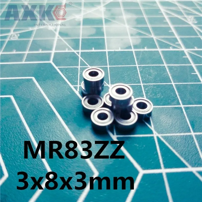 AXK 10Pcs MR83ZZ  L-830ZZ 3x8x3 mm Deep groove ball bearing Miniature bearing High qualit MR83Z MR83