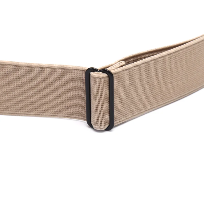 New Waistband Invisible Buckle Plastic Comfortable Elastic Women Men Adjustable No Show Web Belt For Jeans_maomaolike.com
