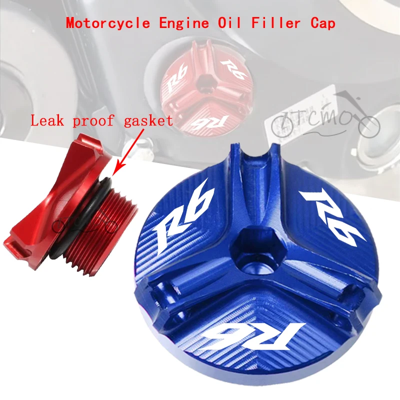 Motorcycle CNC Aluminum Engine Oil Filler Cover Protection Accessories For YAMAHA YZF-R6 YZFR6 1999-2026