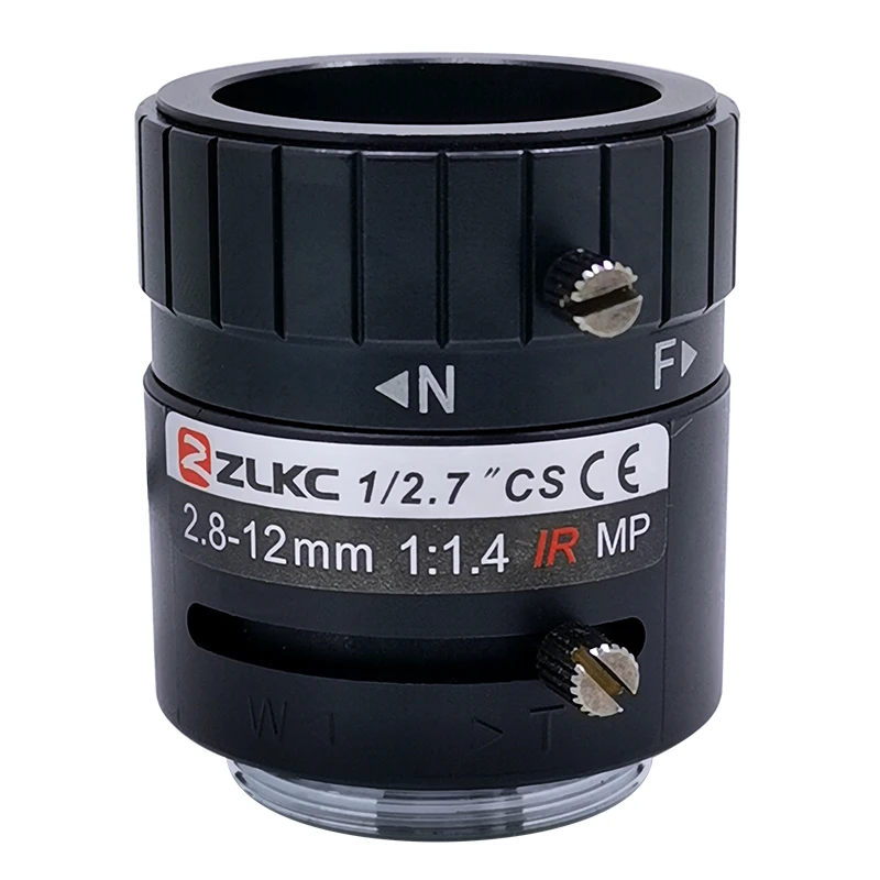ZLKC CCTV Lens Auto DC Iris 2.8-12mm Zoom Lens 1/2.7 Inch 4MP CS-Mount IR Optical Lens for 720P/960H/1080P/IP/Box Camera Basler