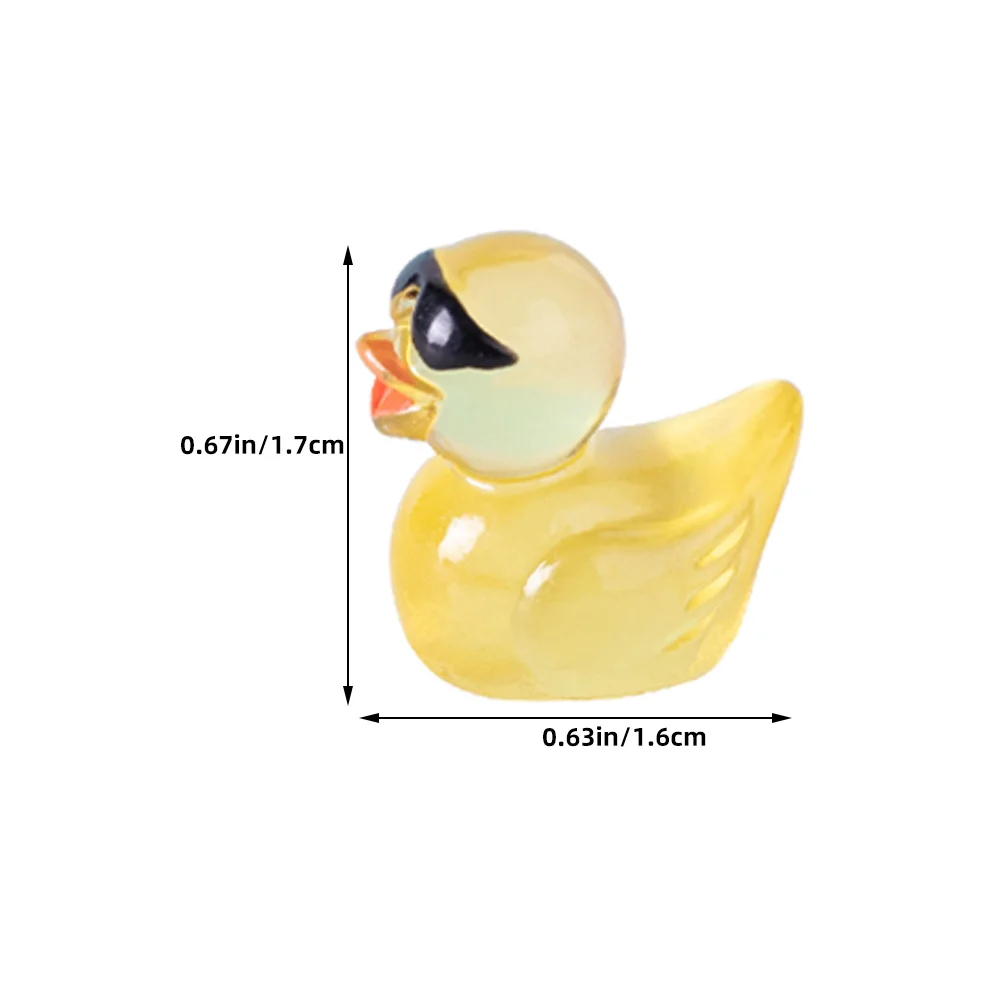 

36Pcs Glow in The Dark Mini Duck Resin Micro Landscape Decor for Garden Yard Desktop Party Ornament Moss Scene Decoration
