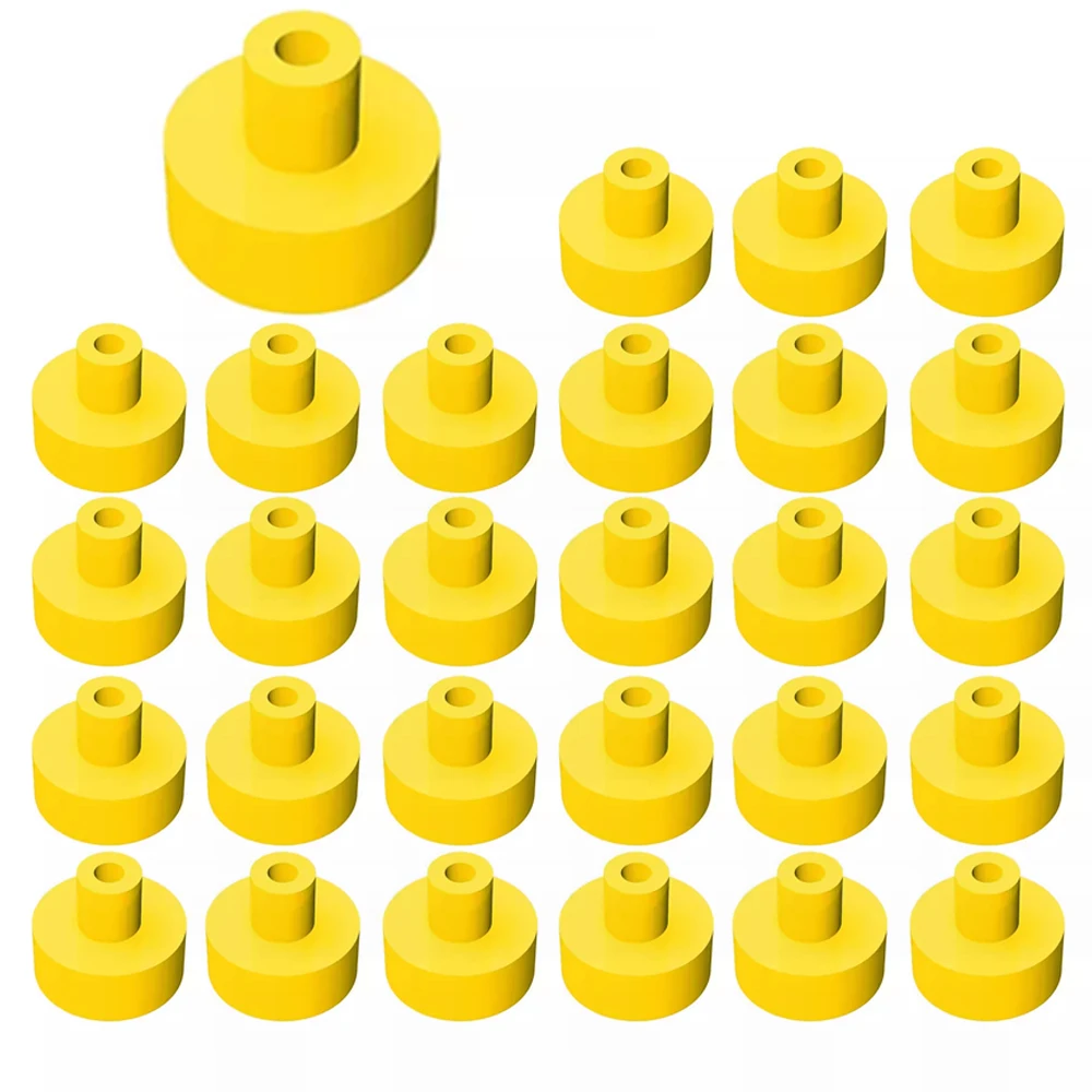 60 Stück 20482 runde Fliesen 1 x 1 mit Hohlstange, Bausteine, Spielzeug für Kinder, kompatible, pädagogische, kreative Bausteine zum Zusammenbauen