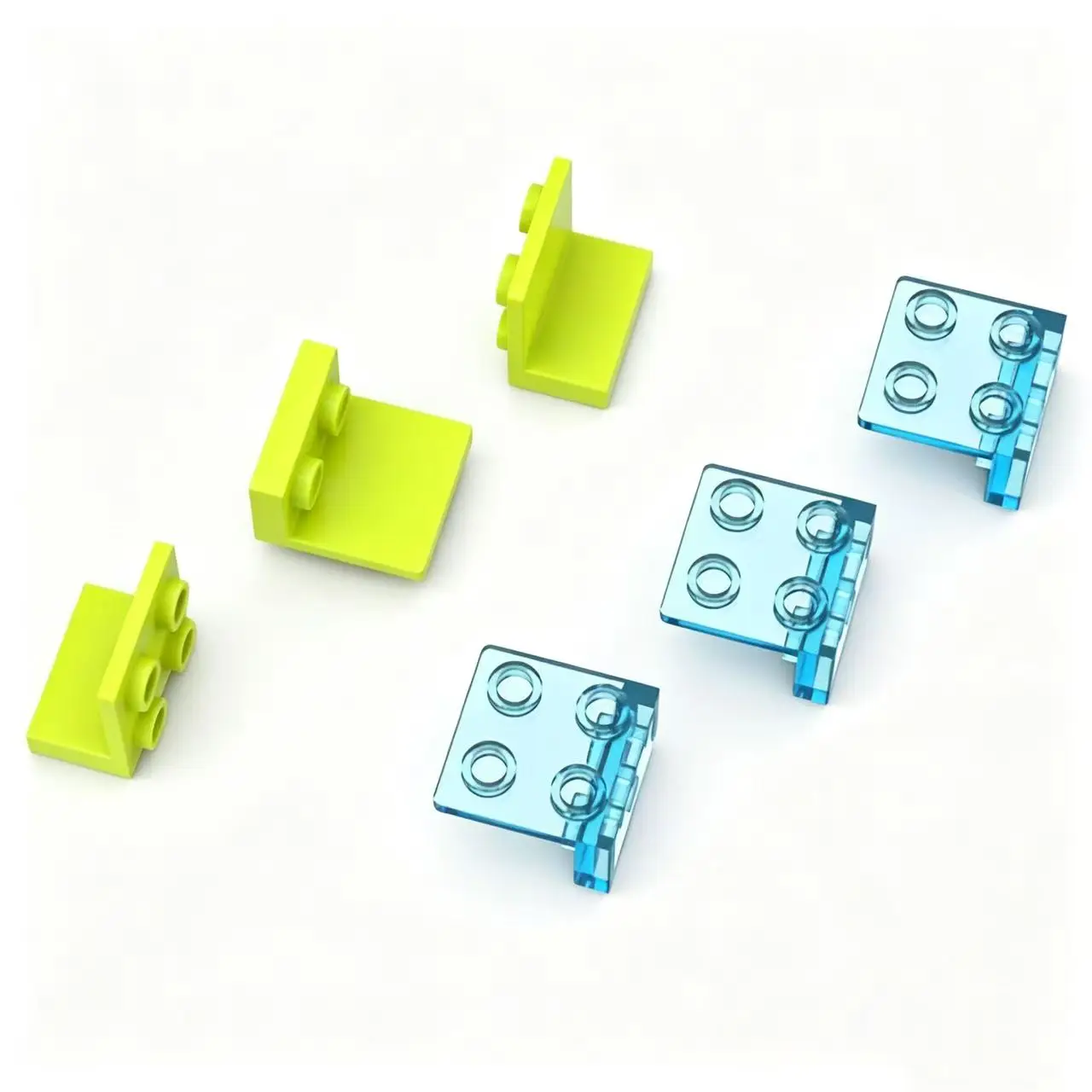 60Pcs 99207 Bracket 1 x 2 - 2 x 2 Inverted Bricks Collections Bulk Modular GBC Toys For Technical MOC DIY Buildings Blocks Gifts