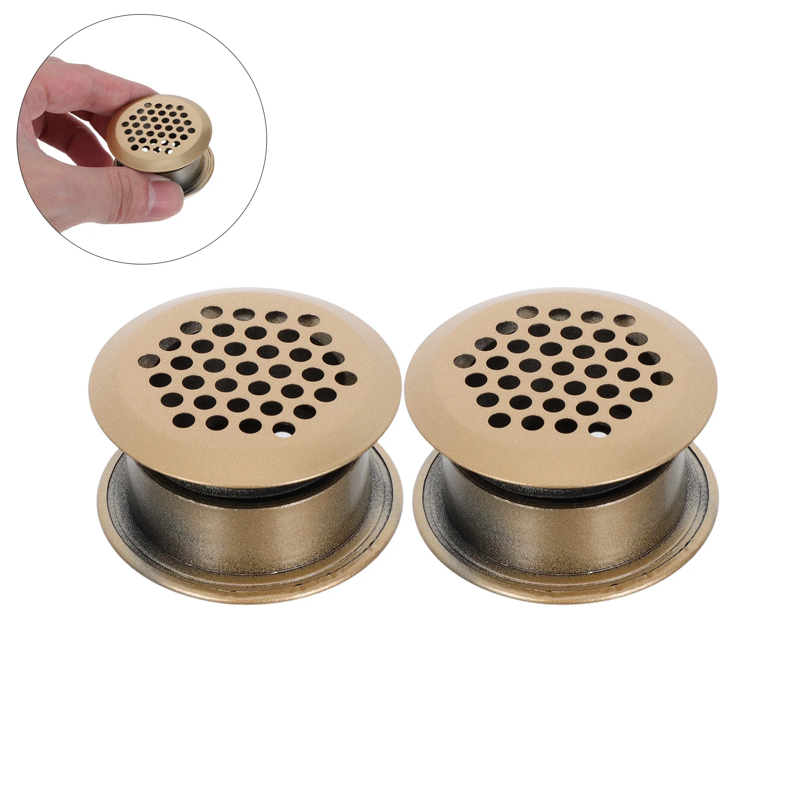 

6Pcs Stainless Steel Ventilation Grille Cover Round Airflow Plate for Cabinet Wardrobe Shoe Cupboard Kitchen Ventilation Holes