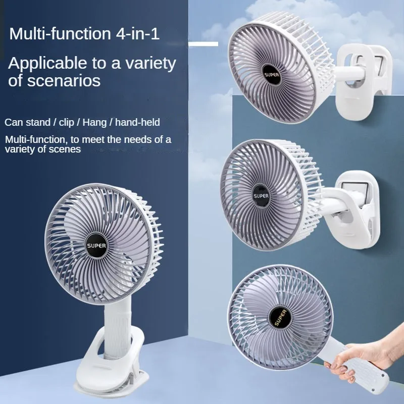 

Multi-function clip fan hand-held wall-mounted desktop mini small fan outdoor camping office portable Mini fan