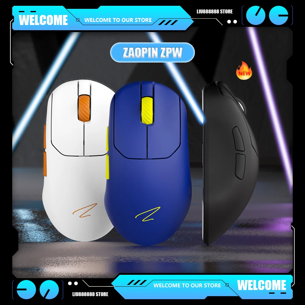 

Zaopin ZPW MAX Lightweight Wireless Mouse Three Mode 8K Paw3950 Paw3395 Gaming Mouse Nordic 52840 PC Custom Gamer Accessory Gift