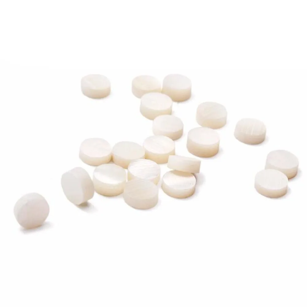 Juego de 12 puntos de madre de guitarra PEARL de 6 mm para marcadores de incrustación y traste, perfectos para ukelele bajo y otros proyectos de bricolaje