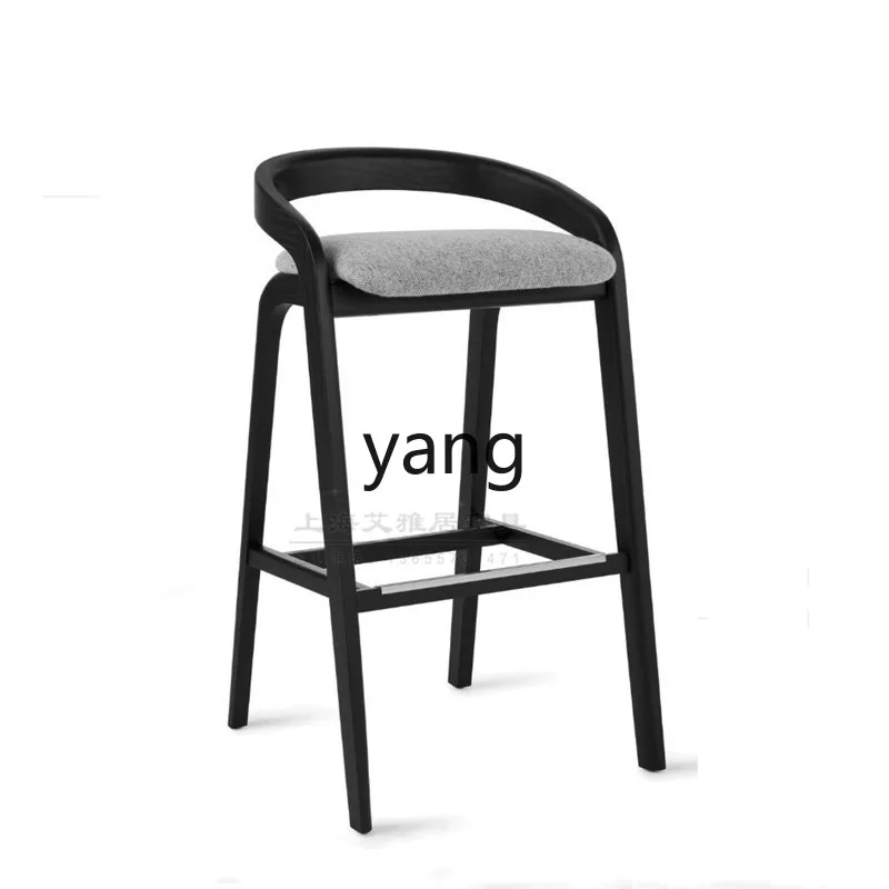

Lmm designer solid wood bar chair restaurant front desk hotel clubhouse