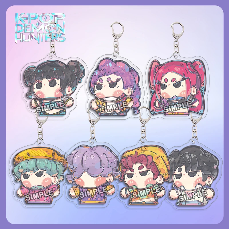 

Брелок для ключей Demon Hunters Kpop Rumi Mira Zoey, косплей Saja Boys Jinu Baby Group Idol, реквизит, аниме, ювелирные изделия, подарок, аксессуары на Хэллоуин