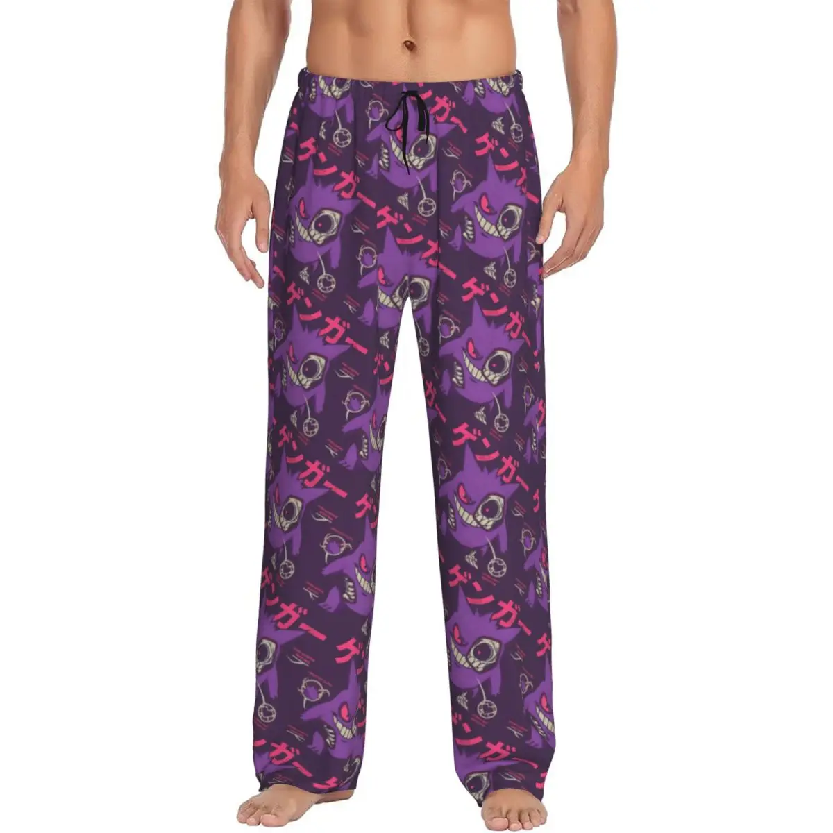 calcas-de-pijama-personalizadas-pokemon-gengar-para-homens-roupas-de-dormir-divertidas-e-estilosas-com-bolsos