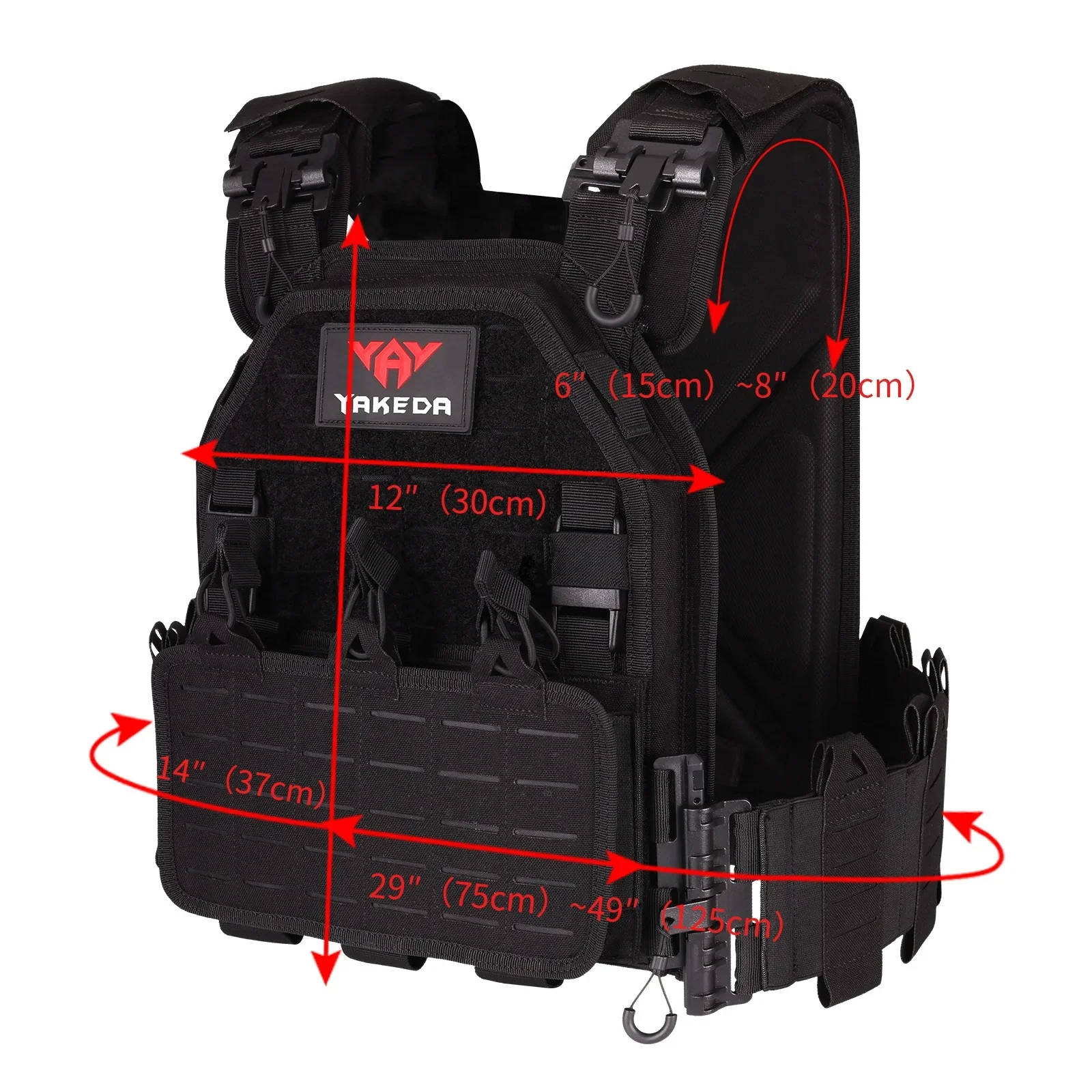 

TLF Factory Yakeda Chaleco Tactico Training Vest Black 1000D Oxford 6094 Plate Carrier Tactical Vest for Men