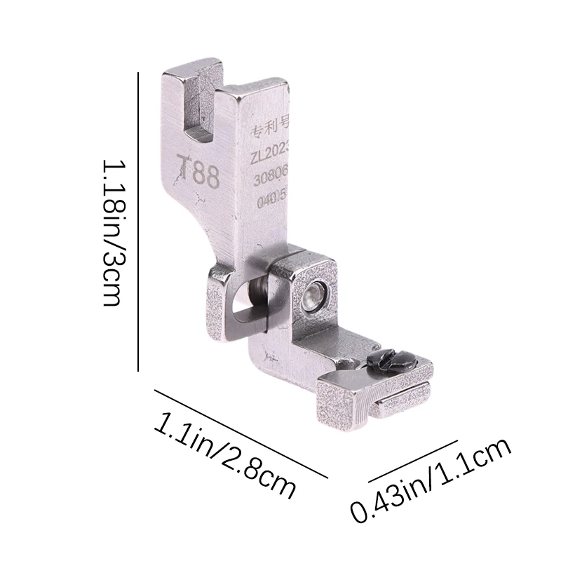 

NEW! T88 Industrial Sewing Machine Lockstitch Single-Sided Invisible Zipper Presser Foot Edge Blocking Adjustable Presser Foot
