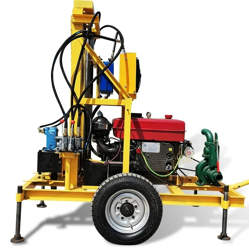 Factory Direct Portable 180m   Engine Water Well Drilling Rig Machine Mini Max Drilling Depth 150m