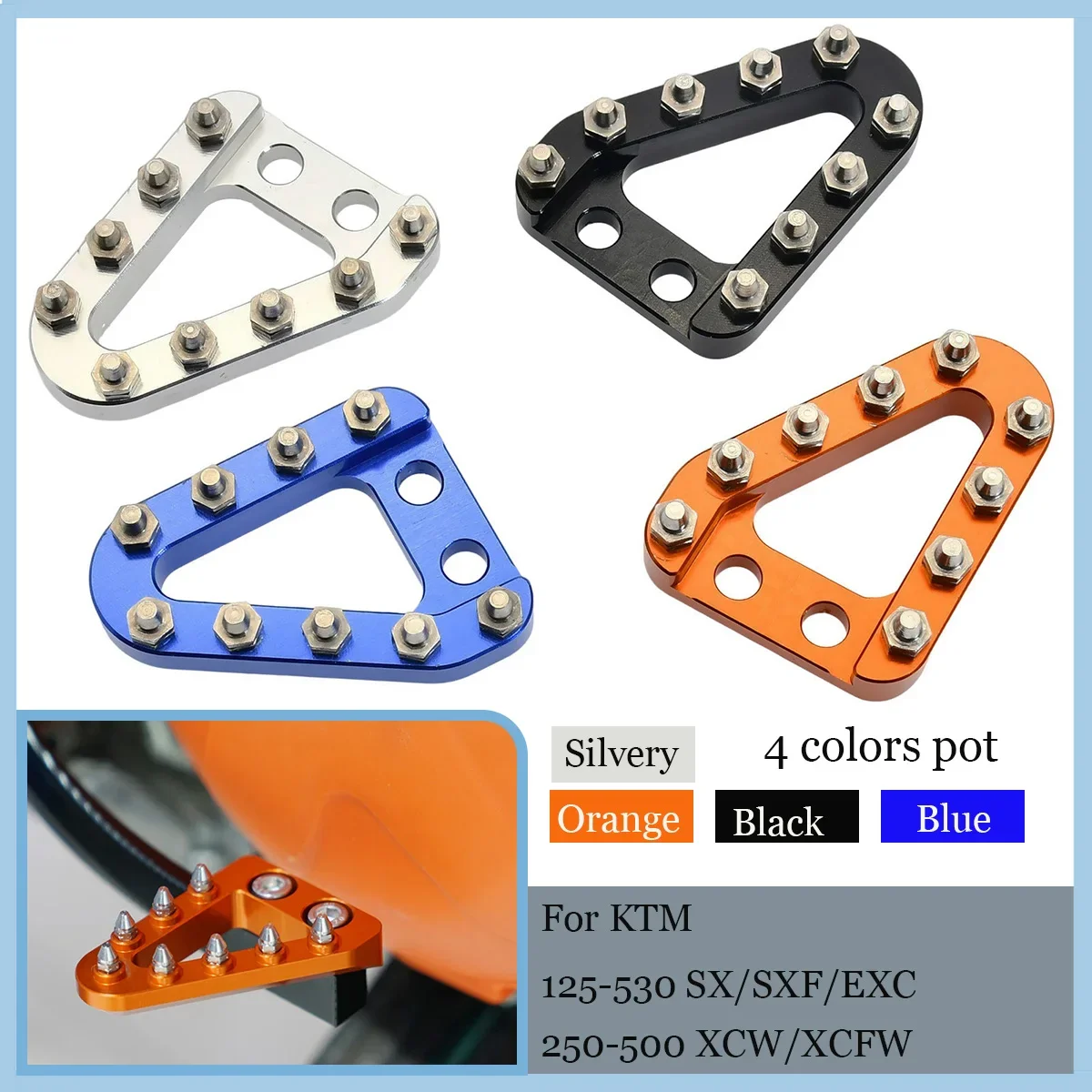 For KTM SX SXF EXC EXCF XC XCF XCW XCFW TC TE 2008 2009 2010 2011 2012 2013 2014 2015 2016 CNC Rear Brake Pedal Step Plate Tip