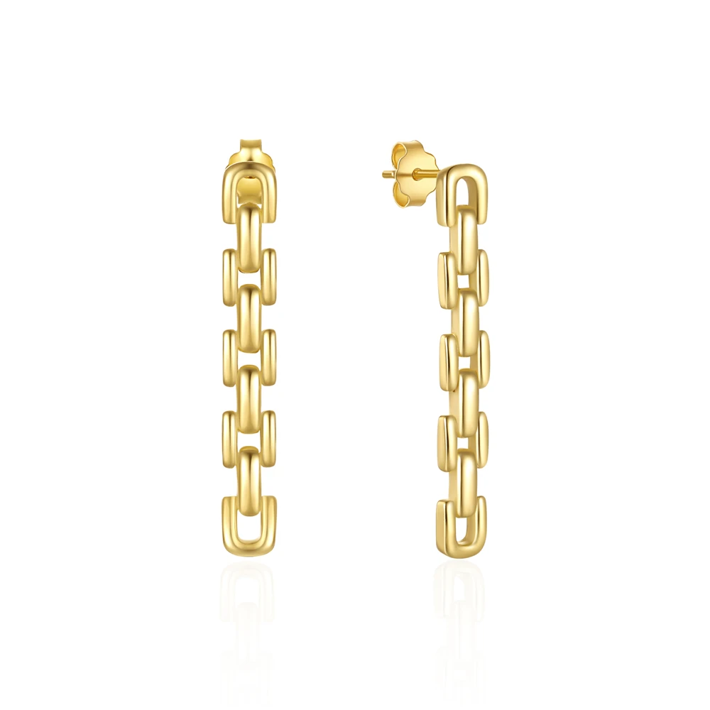 

Simple Ins Style Fashion Stud Earring For Women 925 Sterling Silver Personality Watchband Chain Tassels Earrings 2023 New