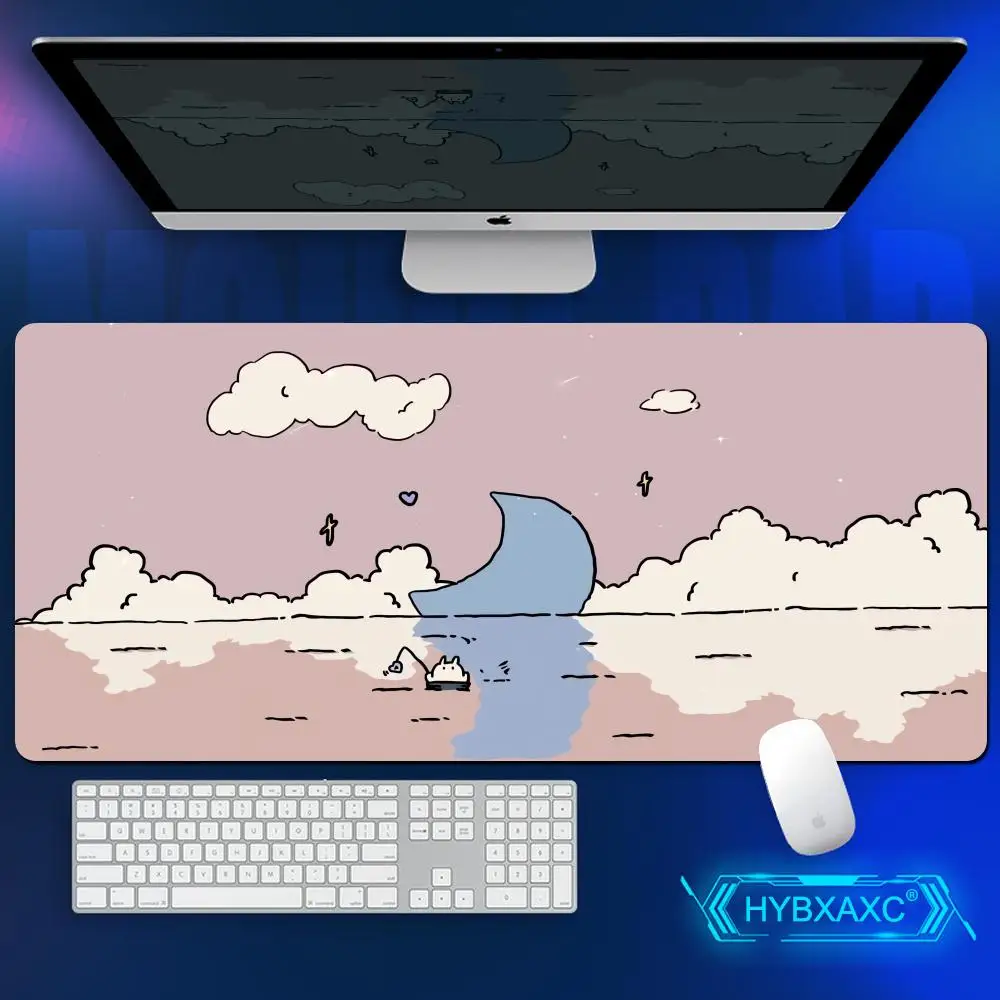 

Cartoon Pink Rabbit Mouse Pad Large Computer Gaming Accessories Desk Mats Carpet Anti-slip Laptop Soft Mice Pad Mouse Mat