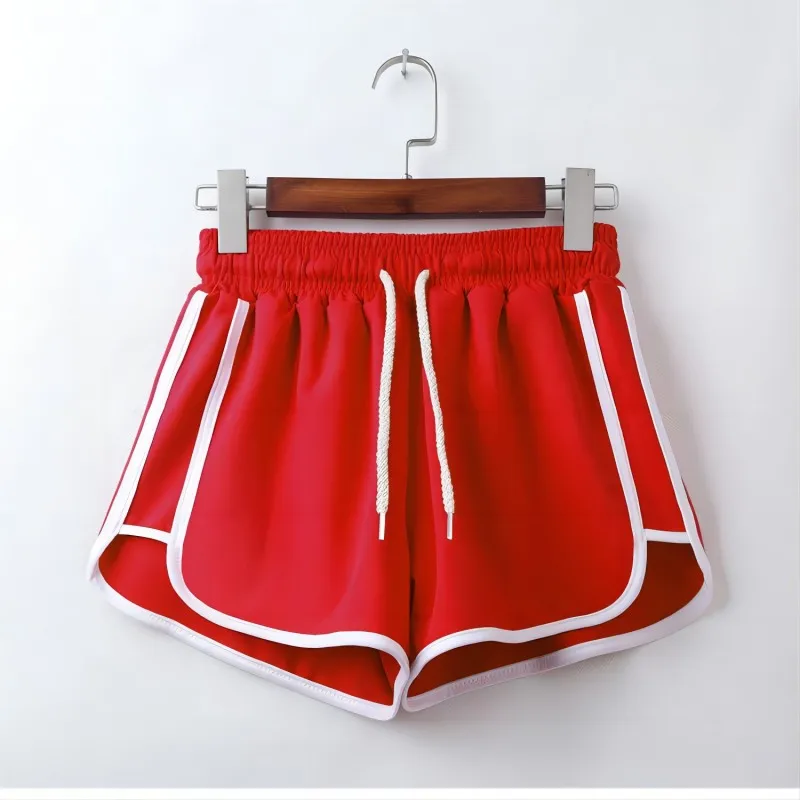 Sports shorts for women, summer outerwear, mid high waist, casual, loose, quick drying shorts for slimming and wide legs, three