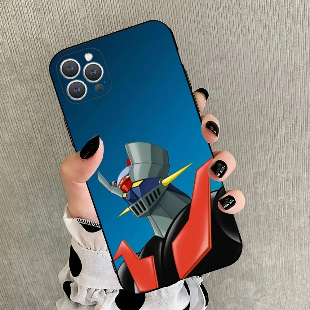 UFO Robot Goldorak  Phone Case For iPhone 15,14,13,12,11,Plus,Pro Max,XS,X,XR,SE,Mini,8,7 Soft Silicone Black Cover