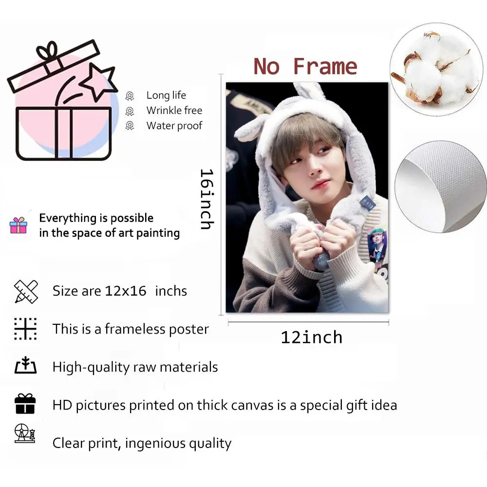 الكورية P-PARK JI HOON المشارك HD طباعة شخصية قماش جدار جدارية ملصق فني صور لغرفة المعيشة ديكور المنزل