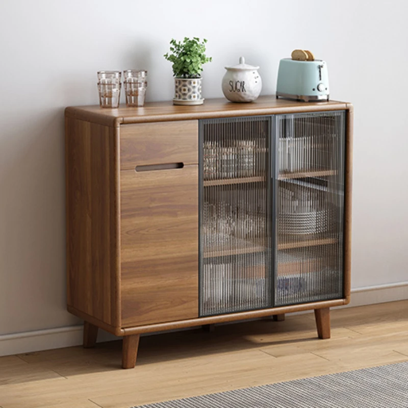 

Modern Wood Sideboard Luxury Buffet Cabinet Storage Shelf Display Glass Living Room Sideboard Luxury Muebles Room Furniture