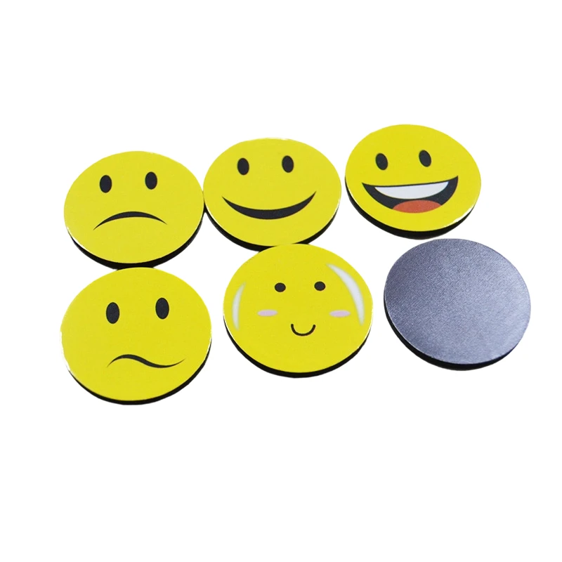 30MM Emoji Soft Magnetic Fridge Magnets Reward Praise Markers Whiteboard Progress Indicator Smiley Magnet Stickers