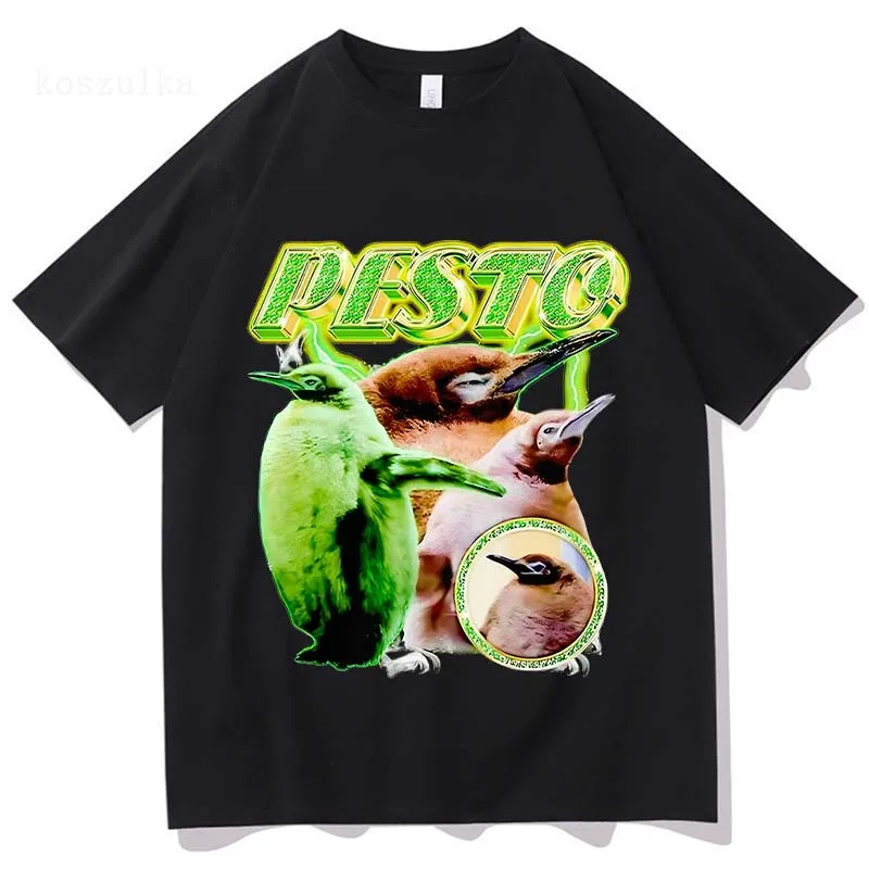 Funny Pesto Penguin T Shirts Graphic Cotton Streetwear Short Sleeve Birthday Gifts Mens Clothing Kawaii Unisex Summer T-shirts