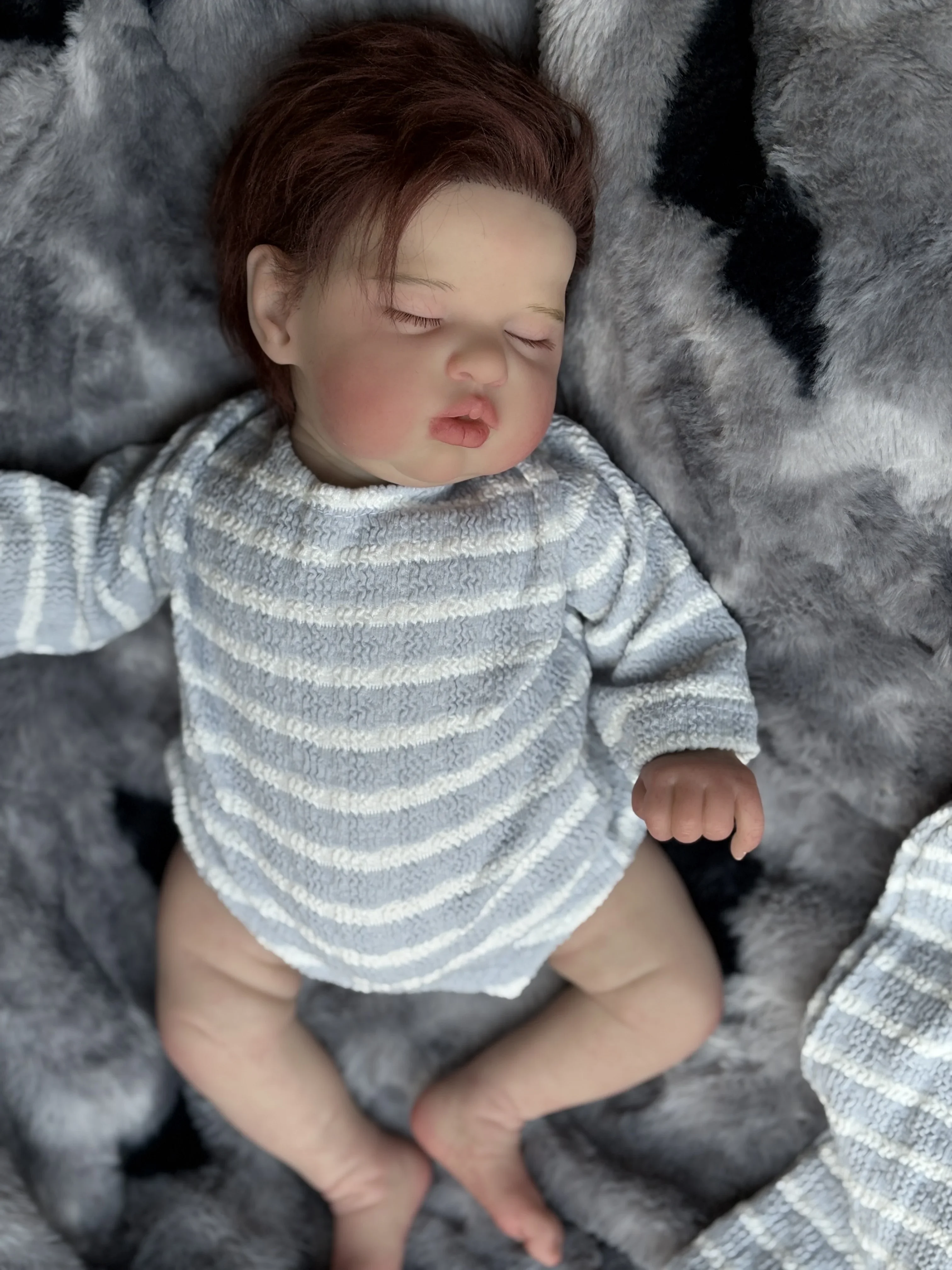 DLS Customized Limited Supply 45cm Reborn Baby Teddy With/without Hair Already Finished Doll Real Photos