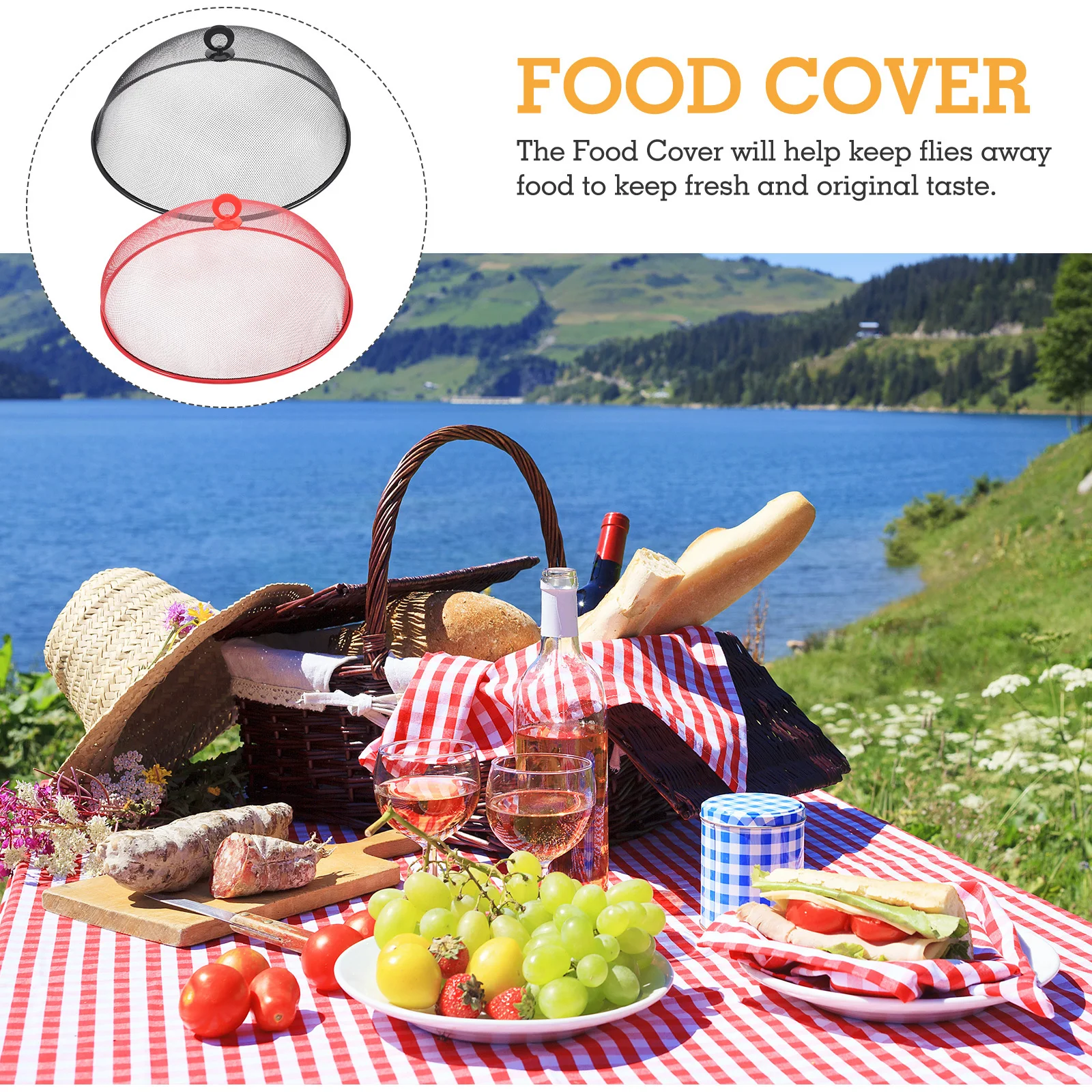 

2pcs Stainless Steel Mesh Food Cover Dome For Outdoor Dining, Reusable Metal Food Protector Tent, Multi-Use Table Cover For