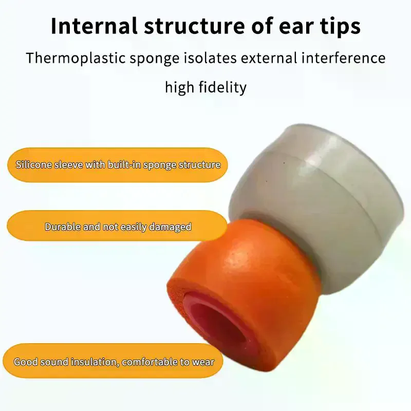 Écouteurs intra-auriculaires en mousse à mémoire de forme avec étui en silicone, embouts et coussinets pour accessoires de casque