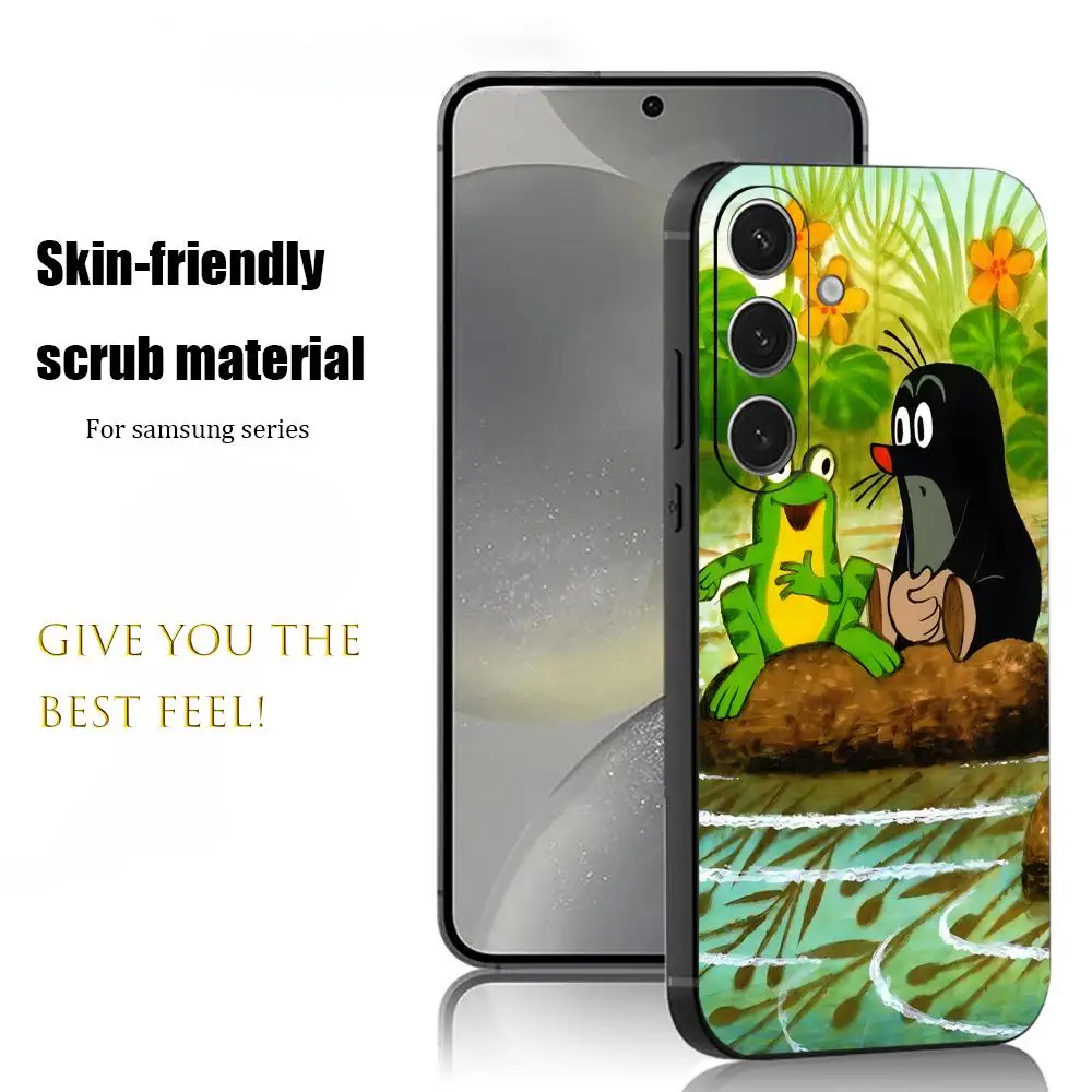 Krtek A Kalhotky Cartoon Phone Case For Samsung Galaxy S26 S25 S24 S23 S22 S21 Plus Ultra Note20 Soft Black
