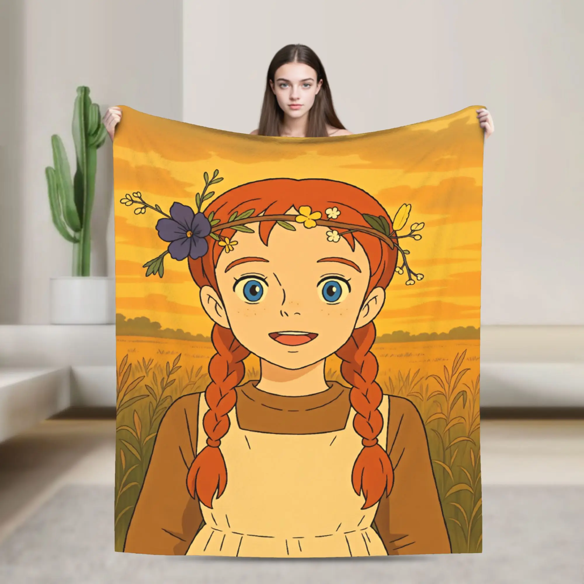 Anne of Green Gables Blanket  Decorative Flannel Bedding Throws For Bedroom Super Soft Design Quality Bedspread Birthday Present