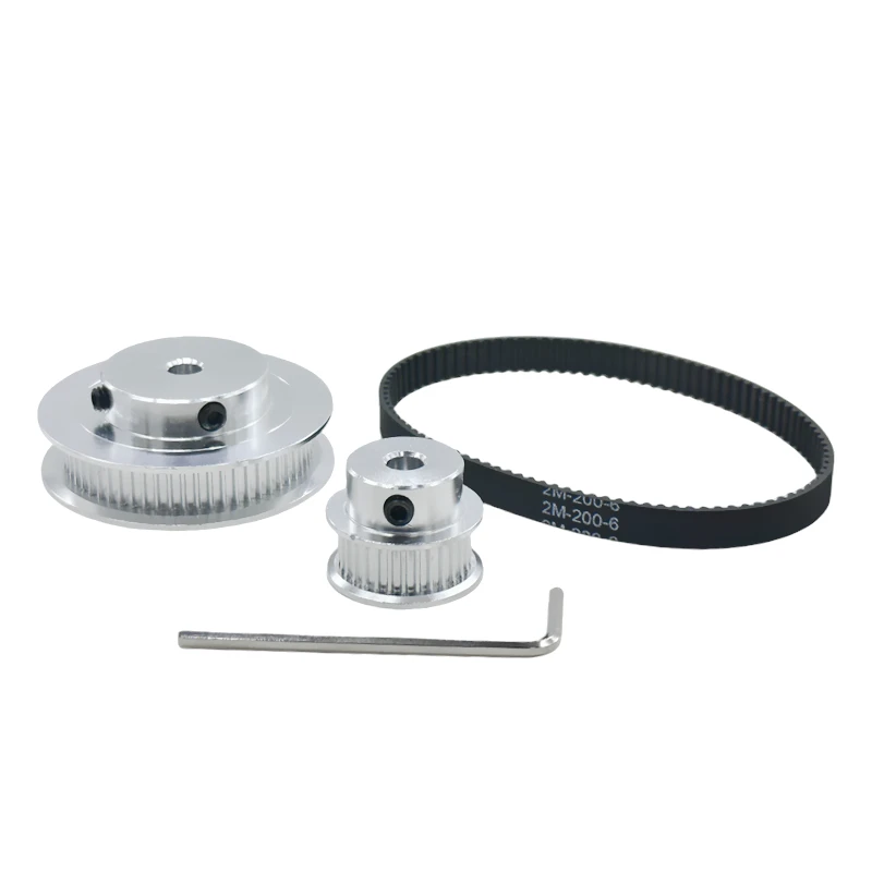 2GT 2M 30 60Teeth GT2 30T 60T 2:1 Timing Pulley Belt Kit Bore 5~12mm Belt Width 6mm Tensioning Wheel Synchronous Pulley Belt Set