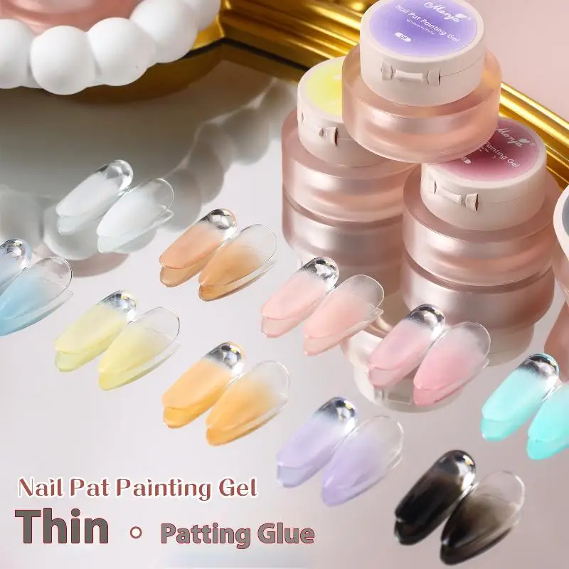 에어 쿠션 패딩 글루 네일 폴리쉬 글루 핑크 컬러 네일 아트 고채도 석고 페인팅 글루 DIY 매니큐어 홈 살롱용