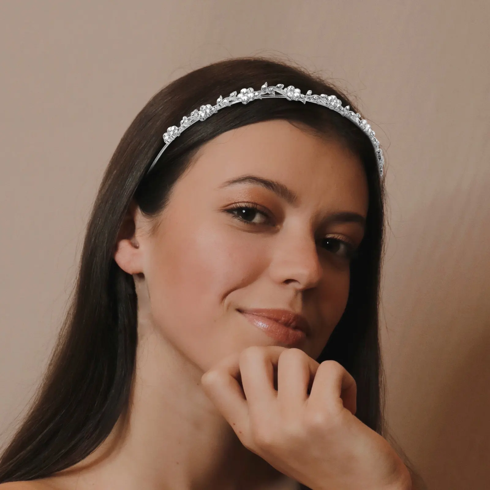 Pearl Rhinestone Bridal Headband for Women – Elegant Wedding Hair Decor, 2pcs