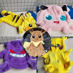 Eevee Pokemon Gengar Pikachu Jigglypuff kabura pluszowe zabawki Pokémon Kawaii półfabrykaty skórzana poduszka prezent dla dziecka