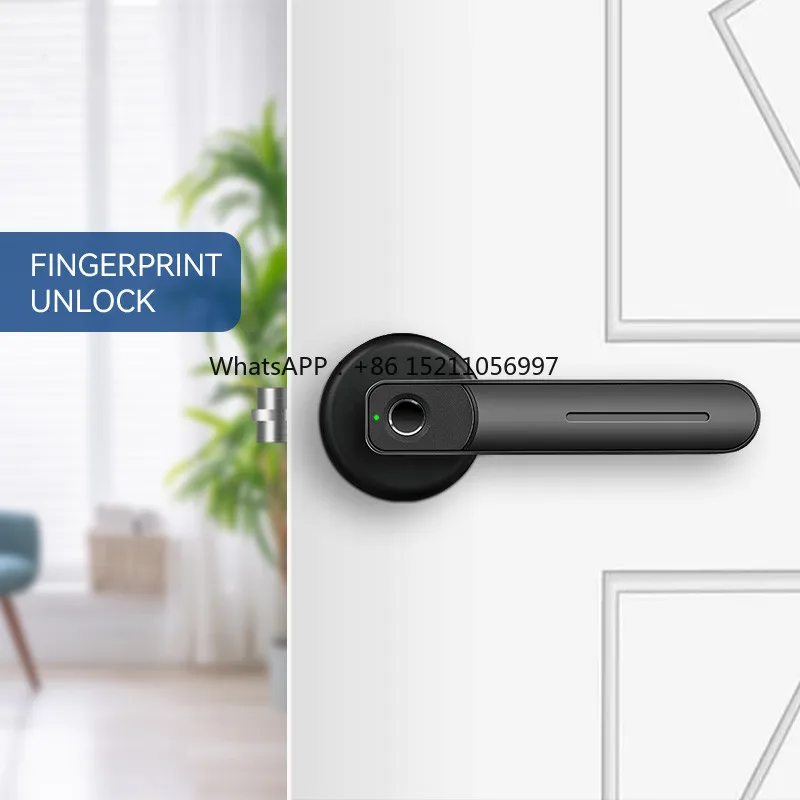 Alloy Fingerprint Digital Electron Door Lock Cheap Price Security Door Handle Locks