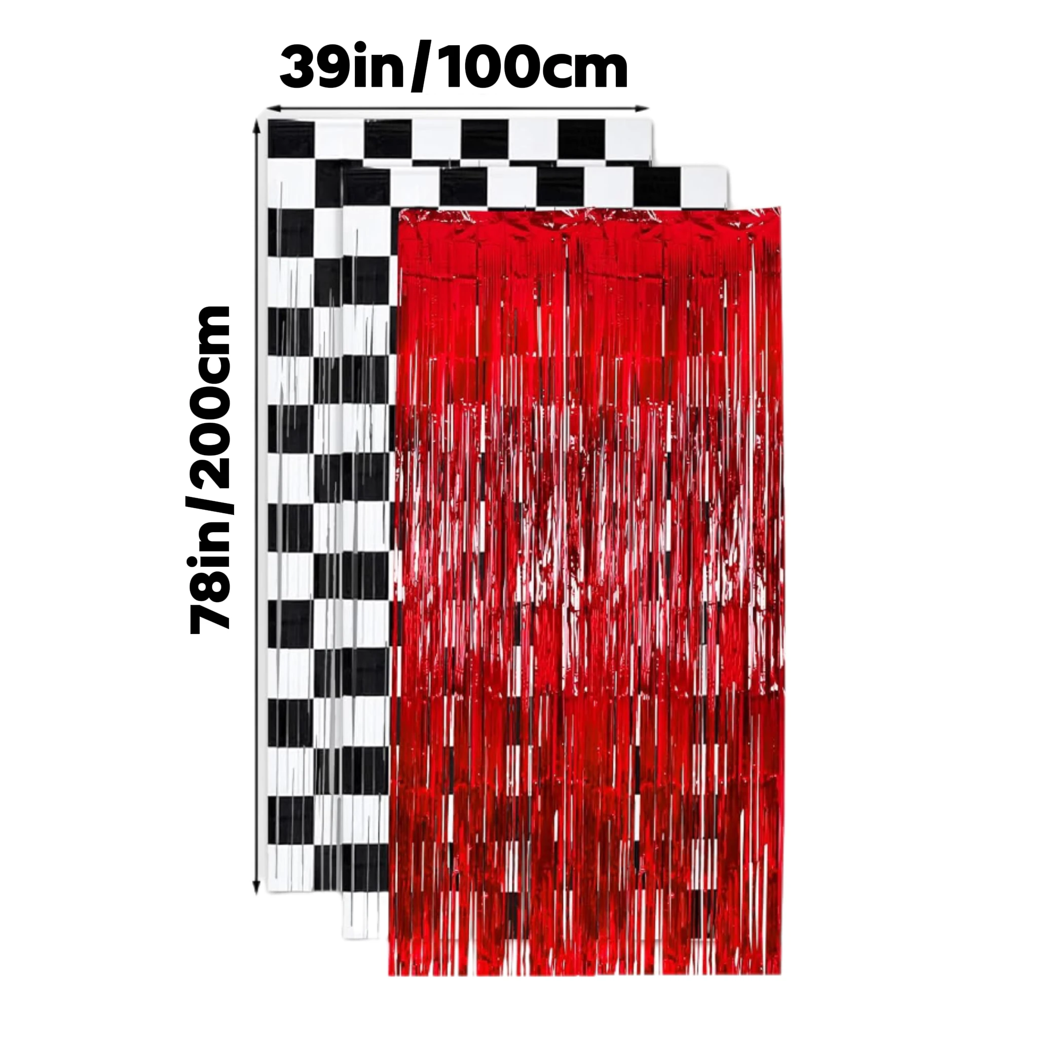 레이싱카 포일 프린지 스트리머 3개 세트 (빨강, 검정 - Lighting Mcqueen Decor 리뷰 및 가격