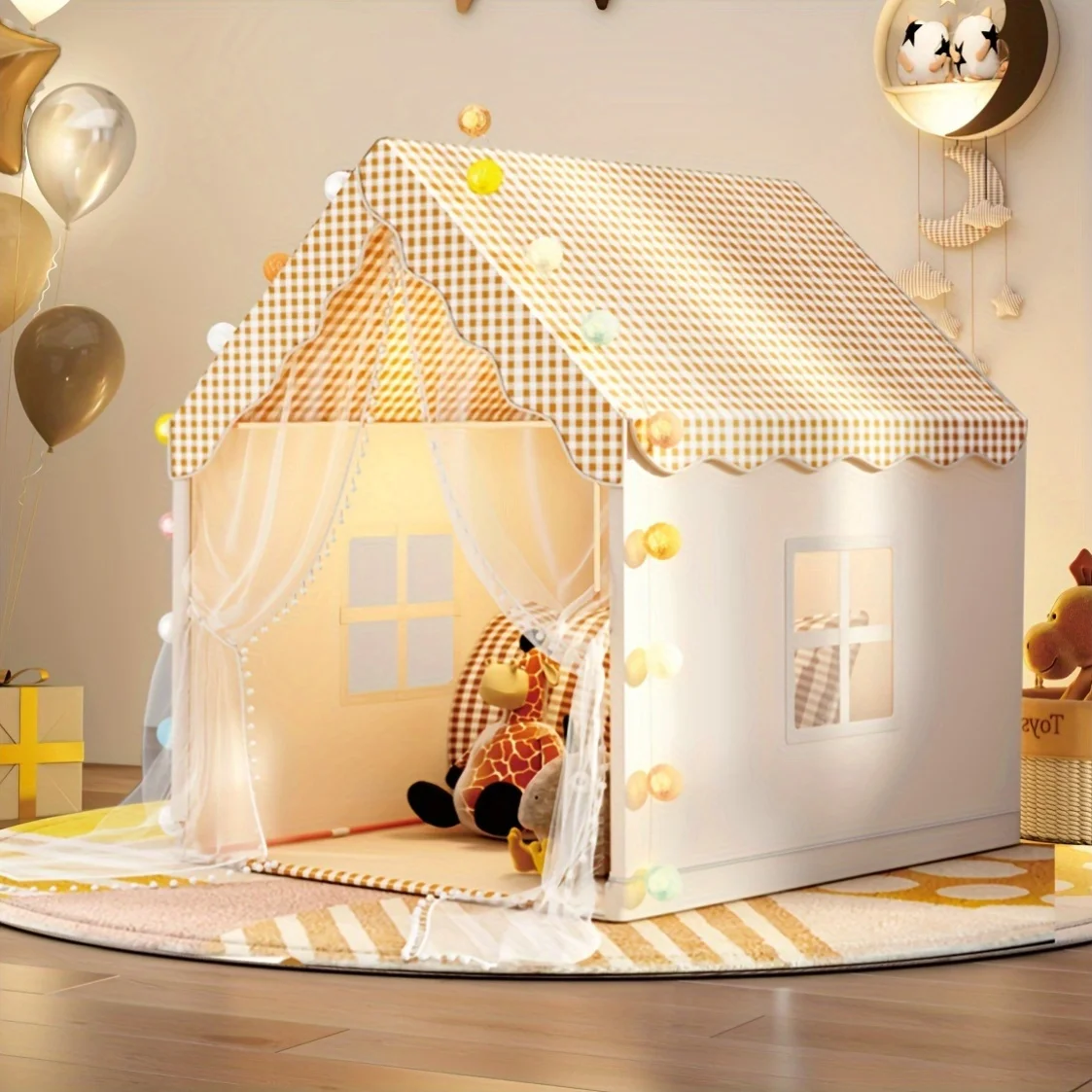 Diviseur d'auvent de lit, tente d'intérieur pour enfants, château, maison de jeux, maison de jouets, ensemble de jeu préscolaire, cadeau de noël, tente simple sans accessoires