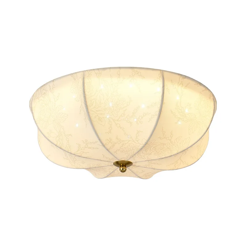 

French retro fabric ceiling light, Nanyang style medieval bedroom, American