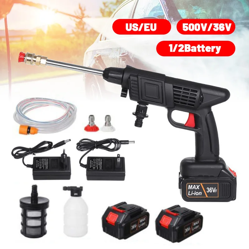 Cordless Portable High Pressure Spray Water Gun 36V 70Bar Car Washing Garden Water Gun for Makita 18V Battery Spray Gun Dropship