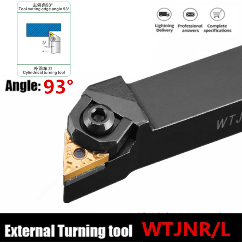 WTJNL/WTJNR2020K16 WTJNR1616H16 WTJNR2525M16 External Triangul Turning Tool Holder TNMG Carbide Inserts Lathe Cutting Tools Set