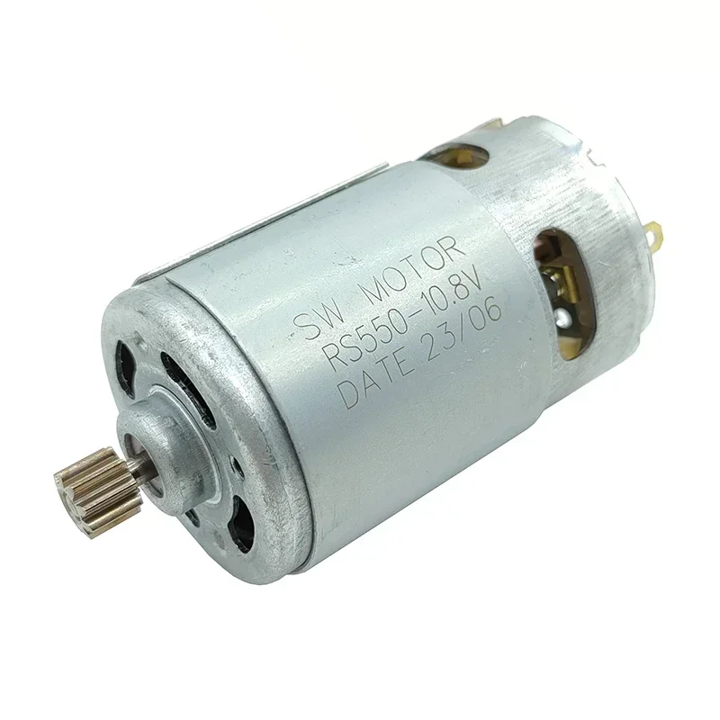 High Speed Large Torque RS-550 Motor 9 Teeth / 12 Teeth DC 10.8V 12V 14.4V 16.8V 18V 21V 25V for Electric Hand Drill Garden Tool